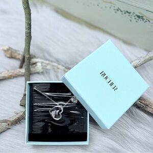 RUCHER  🤍 Silver or Gold 💛 Heart Charm Necklace